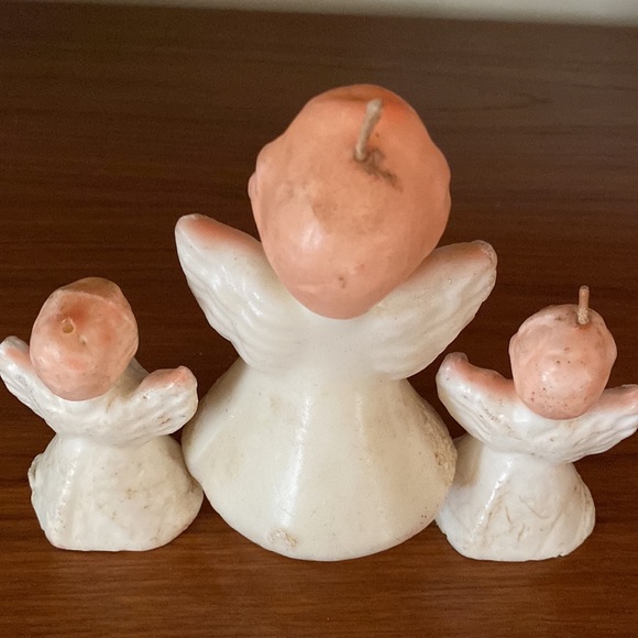VTG Christmas Angel Candles Set of 3 - Picture 3 of 10